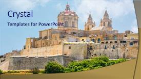  Presentation with view of al aqsa mosque - Audience pleasing slide deck consisting of malta - scenic view on mdina backdrop and a  colored foreground