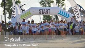  Presentation with color run - Beautiful slides featuring mamaia-constanta-romania-august-1 backdrop and a gray colored foreground