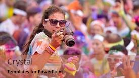  Presentation with color run - Cool new presentation theme with mamaia-constanta-romania-july-26 backdrop and a coral colored foreground