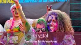  Presentation with color run - Slides featuring mamaia-constanta-romania-july-26 background and a violet colored foreground