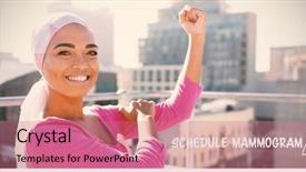  Presentation with breast cancer - Cool new presentation theme with mammogram text with breast cancer backdrop and a coral colored foreground