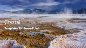  Presentation with hot springs - Slide set enhanced with mammoth-hot-springs-in-yellowstone background and a violet colored foreground