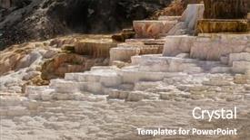  Presentation with yellowstone - PPT theme having mammoth hot springs in yellowstone np usa background and a coral colored foreground