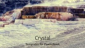  Presentation with yellowstone - PPT layouts with mammoth hot springs in yellowstone np usa background and a soft green colored foreground