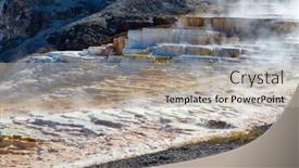  Presentation with hot springs - Beautiful presentation design featuring mammoth-hot-springs backdrop and a light gray colored foreground