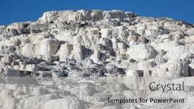  Presentation with hot springs - Presentation theme consisting of mammoth-hot-springs background and a light gray colored foreground