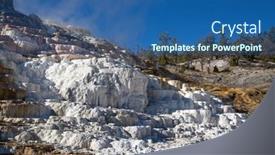  Presentation with yellowstone - Slides having mammoth-hot-springs background and a ocean colored foreground