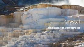  Presentation with hot springs - Presentation theme with mammoth-hot-springs background and a gray colored foreground