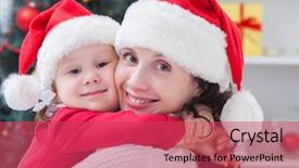  Presentation with baby christmas - Beautiful presentation design featuring mamy baby - portrait of a cute little backdrop and a red colored foreground