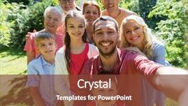  Presentation with generation - Amazing PPT theme having picture man - generation and people concept backdrop and a  colored foreground