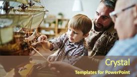  Presentation with generation - Cool new theme with son man - men generation backdrop and a tawny brown colored foreground