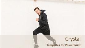  Presentation with black women alone - Beautiful slide deck featuring man 30s in black sportswear backdrop and a lemonade colored foreground