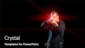  Presentation with laser weld - Colorful presentation enhanced with man aiming assault rifle laser backdrop and a black colored foreground