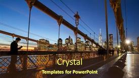  Presentation with brooklyn bridge - Beautiful presentation featuring man-alone-texting-from-brooklyn backdrop and a tawny brown colored foreground