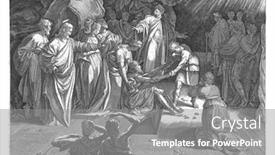  Presentation with old man - Slides enhanced with man-and-a-woman-rescue background and a gray colored foreground