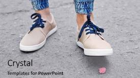  Presentation with stuck - Slide deck featuring man and chewing gum background and a  colored foreground