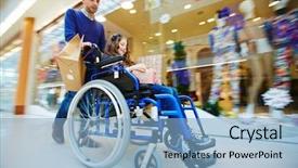  Presentation with daughter - Presentation theme featuring man and his daughter background and a light blue colored foreground