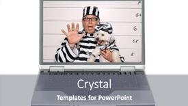  Presentation with police dog - PPT layouts with man-and-his-dog-under background and a gray colored foreground