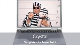  Presentation with police dog - Theme having man-and-his-dog-under background and a gray colored foreground