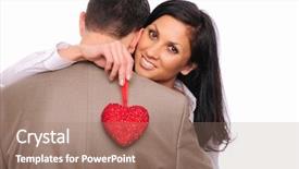  Presentation with valentine - Amazing theme having man and holding a red backdrop and a coral colored foreground