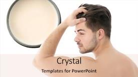  Presentation with clay - Presentation theme with man and jar of clay background and a lemonade colored foreground