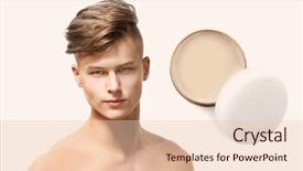  Presentation with kaolinite clay - Presentation design consisting of man and jar of clay background and a lemonade colored foreground