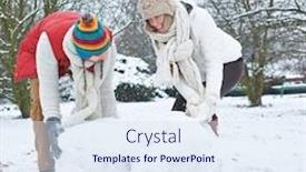  Presentation with build - Slides featuring man-and-woman-build background and a sky blue colored foreground