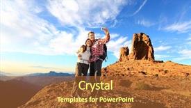  Presentation with beautiful nature - Audience pleasing slide deck consisting of man and woman by roque backdrop and a red colored foreground