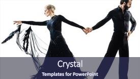  Presentation with tango - Slides consisting of man and woman couple ballroom background and a navy blue colored foreground