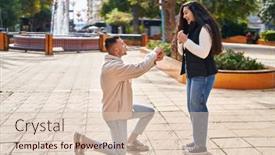  Presentation with engagement - PPT layouts consisting of man-and-woman-couple background and a lemonade colored foreground