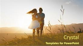  Presentation with dance - Presentation having man-and-woman-dance background and a  colored foreground