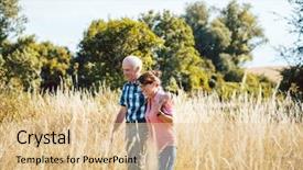  Presentation with man and woman - Presentation theme consisting of man and woman enjoying themselves background and a lemonade colored foreground