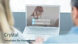  Presentation with login - Presentation enhanced with man and woman entering login background and a lemonade colored foreground