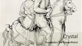  Presentation with paris - PPT theme with man and woman horseback by unknown author from nuremberg school 16th century gigoux collection published on magasin pittoresque paris 1882 background and a soft green colored foreground