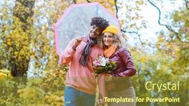  Presentation with ethnicity - Audience pleasing presentation design consisting of man-and-woman-of-different backdrop and a tawny brown colored foreground