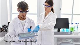  Presentation with embryo - Slide deck consisting of man-and-woman-partners-wearing background and a light gray colored foreground