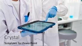  Presentation with embryo - Presentation theme featuring man-and-woman-partners-wearing background and a light gray colored foreground