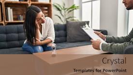  Presentation with psychology - Slides with man-and-woman-psychology background and a coral colored foreground