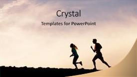 Presentation with wellness - Amazing PPT layouts having man and woman running backdrop and a lemonade colored foreground