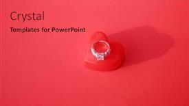  Presentation with wedding ring - Colorful slide deck enhanced with man-and-woman-s-wedding backdrop and a red colored foreground