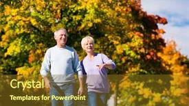  Presentation with fall foliage - Amazing presentation theme having man and woman senior couple backdrop and a tawny brown colored foreground