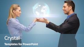  Presentation with man vs woman - Presentation design having agronomy research - young woman background and a gray colored foreground