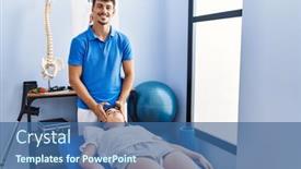  Presentation with reiki - Theme having man-and-woman-wearing-physiotherpy background and a ocean colored foreground