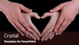  Presentation with love - Beautiful PPT layouts featuring man-and-womans-hands-showing backdrop and a wine colored foreground
