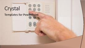  Presentation with public alarm - Theme enhanced with man arming a home alarm background and a lemonade colored foreground