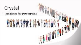  Presentation with idea - Beautiful presentation theme featuring businessman writing the word deal backdrop and a gray colored foreground