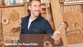  Presentation with craftsman - Cool new theme with man-as-a-craftsman backdrop and a coral colored foreground
