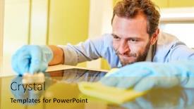  Presentation with clean - Cool new theme with man-as-a-houseman backdrop and a yellow colored foreground