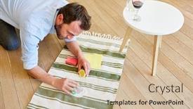  Presentation with lemon wine - Theme enhanced with man-as-a-housewife-removes background and a soft green colored foreground