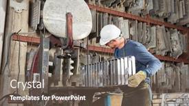  Presentation with foundry - Cool new presentation theme with man-as-a-worker backdrop and a tawny brown colored foreground